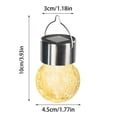 thumbnail image 3 of Outdoor Solar Pendant Light Crackle Glass Led Rattan Garden Light | Solar Powered Hanging Lantern for Patio Courtyard Decoration | Weather Resistant Auto on Off Night Light for Lawn Porch Walkway, 3 of 9