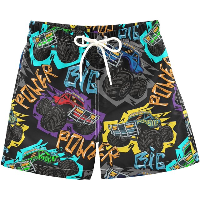 Boys Swim Trunks Beach Board Shorts Quick Dry Toddler Swimsuit Bathing Suits with Mesh Lining