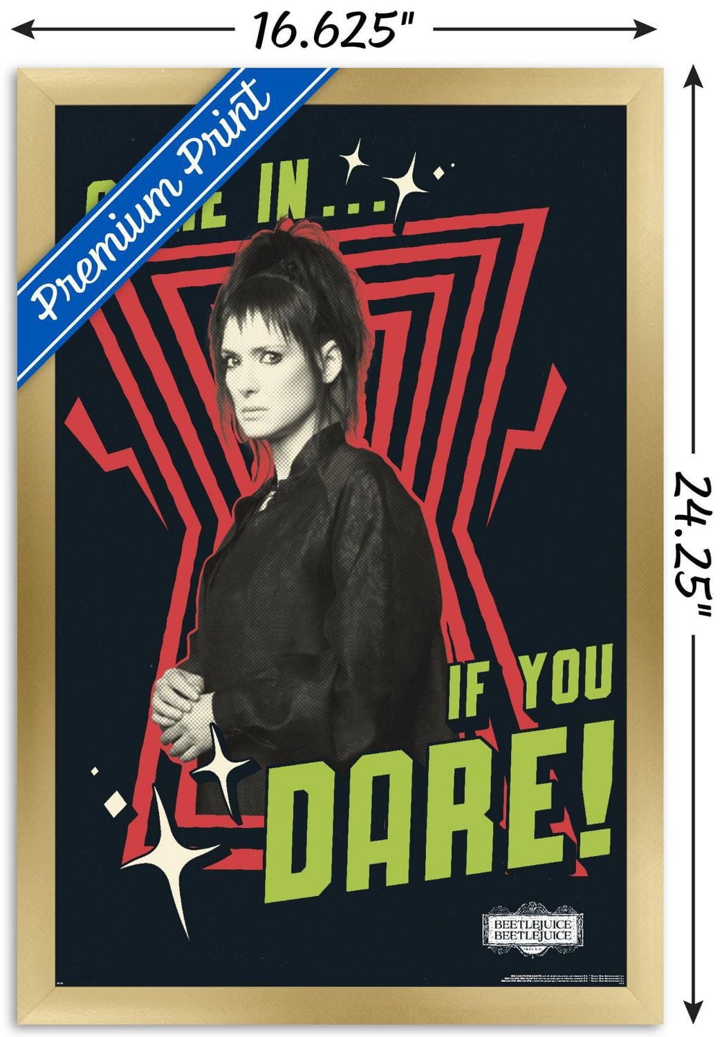 Beetlejuice Beetlejuice - Come In If You Dare Wall Poster, 14.725" x 22.375" Framed