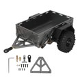 thumbnail image 2 of RC Trailer, High Simulation RC Metal Trailer with Two Rubber Tires, Aluminum Alloy RC Car Hitch Trailer DIY Trailer  Car Metal Kit for  TRX4M 1/18 RC Crawler Car, 2 of 8