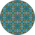 thumbnail image 1 of Ahgly Company Machine Washable Indoor Round Transitional Mint Green Area Rugs, 7' Round, 1 of 7