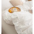 thumbnail image 4 of Move Over White Ruffle Pillow Shams King Ruffled Pattern White Boho Pillowcases 100% Washed Microfiber, 4 of 7