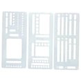 thumbnail image 2 of segolike 3 Pieces Journal Stencil Drafting Tool DIY Drawing Templates Planner Stencils for Diary Holiday Cards Notebook Schedule Books Style B, 2 of 7