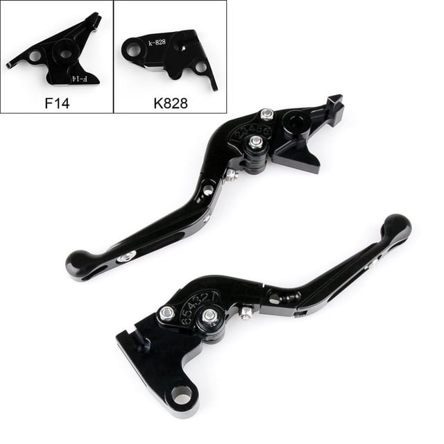 Adjustable Folding Extendable Brake Clutch Levers For Kawasaki ZX Z1000 ZZR Black