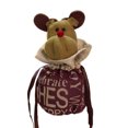 thumbnail image 2 of Oleegame 1PC Christmas Drawstring Bag 3D Design Fabric Gift Bags For Favors And Decorations Super Cute Snowman, 2 of 9