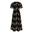 thumbnail image 4 of Dvkptbk Robes d'Été pour Femmes 2024 Mode Décontractée Bohème à Fleurs Robes de Plage Manches Courtes Col Rond Robe d'Été Fluide Maxi Robe de Plage Longue Robe Midi de Plage avec Poches P-2TG, 4 of 4