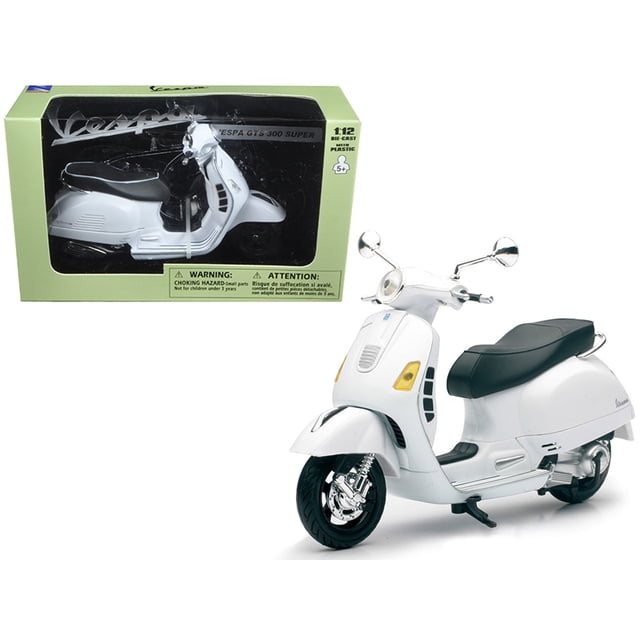 New Ray Vespa GTS 300 Super White Motorcycle 1/12