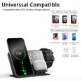 thumbnail image 2 of 1 Set Wireless Charging Station 2 in 1 Support QI Devices Phone Holder Digital Clock Thermometer Dock Charge ABS LED Display Phone Wireless Charger for Office, 2 of 9