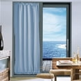 thumbnail image 4 of UsRHHA Solid Color French Door Window Curtains 102x64cm, Rod Pocket Sliding Curtains for Window Doors, Light Filtering Window Treatments, 4 of 7