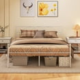 thumbnail image 2 of HOMCOM Full Bed Frame Metal Platform Bed Frame with Headboard Steel Slat, 2 of 10