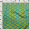 thumbnail image 3 of oneOone Rayon Teal Green Fabric Geometric Sewing Craft Projects Fabric Prints By Yard 56 Inch Wide, 3 of 4