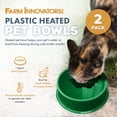 thumbnail image 3 of Farm Innovators Bol d'Eau pour Animaux de Compagnie Chauffé Électrique de 1 Litre, Vert (2 Pack), 3 of 6