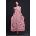 thumbnail image 4 of Bimba Robe Maxi à Bretelles Spaghetti Sans Manches pour Femmes en Rayonne à Imprimé Floral, Coupe Évasée - Xxx-Grand, 4 of 4