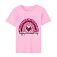 thumbnail image 4 of Meichang Hauts pour Femmes Chemise Tendance de la Saint-Valentin Hauts Mignons Imprimé Cœur Hauts de Vacances Manches Courtes Col Rond Décontracté Chandail Blouses, 4 of 5
