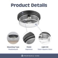 thumbnail image 3 of Prominence Home Madalyn 13" Flush Mount Ceiling Light, Clear Drum Glass, Bronze, 3 of 10