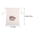 thumbnail image 2 of Raindrops 2Pcs Bread Storage Bags Linen Drawstring Pouches for Packaging Bread and Pastries, 2 of 7