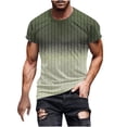 thumbnail image 2 of NJDVHB Chemises d'Été pour Hommes, Chemise de Plage pour Homme, Haut à Col Rond Imprimé pour Homme Fallow Décontracté Mode à Manches Courtes, Vert, TTTTG, 2 of 5