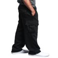 thumbnail image 2 of Men Solid Color Sweatpants Casual Style Cargo Pants, 2 of 4