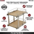 thumbnail image 3 of Rev-A-Shelf 2 Tier Bottom Pull Out Base Cabinet Organizer, 54BK-15SC-2-1, 3 of 12
