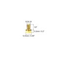 thumbnail image 2 of Unique Bargains Brass Hex Bolts, 5/16-18x1/2' 5 Pack Fully Thread Grade 4.8 Machine Screws, 2 of 4