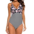 thumbnail image 2 of Ketyyh-chn99 Pièce Maillot de Bain une pour Femmes Robe de Bain pour Femmes Contrôle du Ventre Maillot de Bain une Pièce Contrôle du Ventre Col en V Maillots de Bain Rouge,2TG, 2 of 5