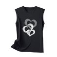 thumbnail image 5 of Timegard Camisoles pour Femmes Col Rond Imprimé Cœur Sans Manches Confortables Décontractées Amples Chemises Hauts Blouse, 5 of 5
