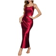 thumbnail image 2 of Ovzne Robes d'Été pour Femmes Robe de Plage Mode Femmes Été Col Rond Décontractée Unie Sans Manches Chemises de Nuit Robe Robe de Printemps Liquidation, 2 of 7