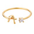 thumbnail image 1 of Riforla Gold Personalized Rhinestone 26 Initial Ring Jewelry Personalized Initial Letter Open Ring with Diamond Rhinestone Ring for Women Womens Jewelry A, 1 of 4