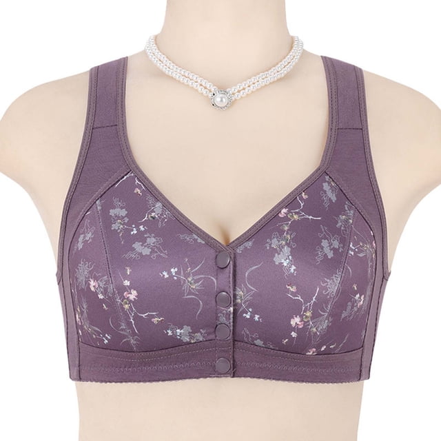 Supportive Front-Closure Lingerie for Casual Home Wear with Adjustable Straps and Seamless Comfort