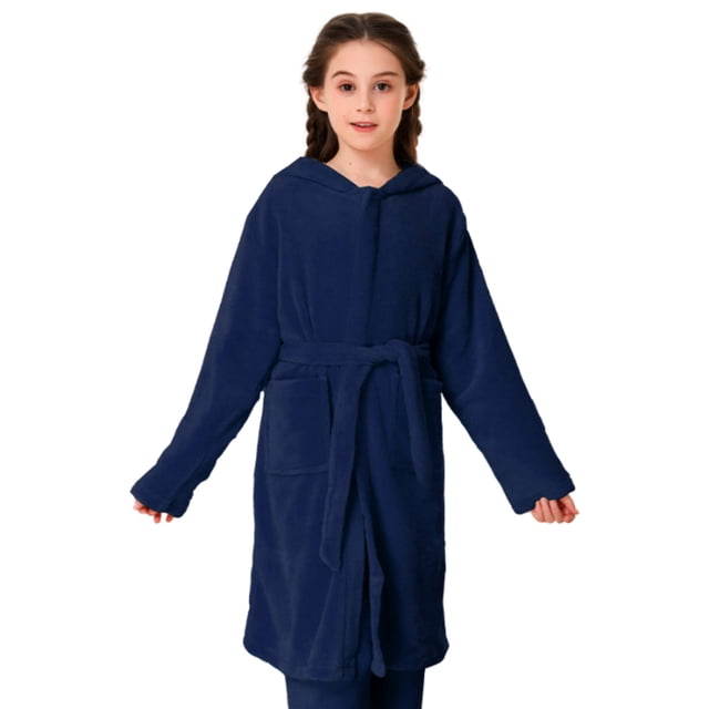 WEAIXIMIUNG Pyjama pour Filles pour l'Automne et l'Hiver Robe Corail pour Bébé Tenue d'Intérieur Peignoir 11-12 Ans