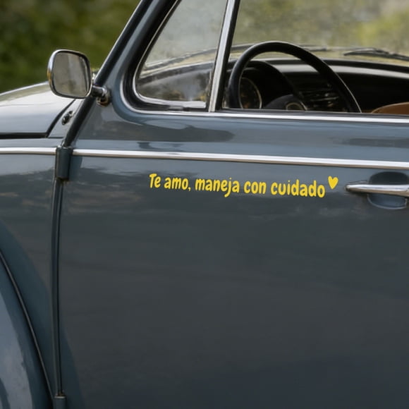 Vinyl Sticker Decor,4.33In Spanish I Love You Drive Safe Inspirational Decal Waterproof Colorfast Easy Peel Stick,Love Themed Decor for Notebook Car Laptop Window Surface Protection Decors
