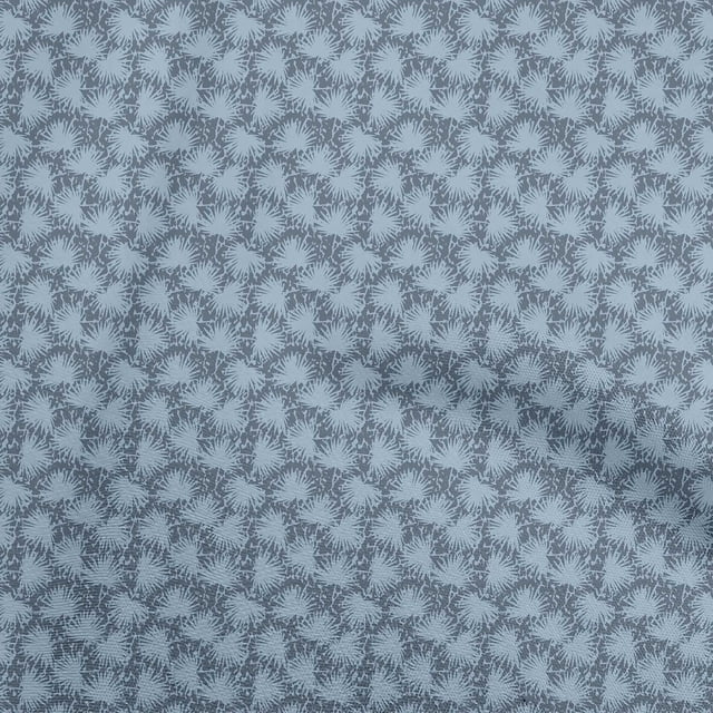 oneOone Cotton Poplin Dusty Blue Fabric Tropical Craft Projects Decor Fabric Printed By The Yard 42 Inch Wide