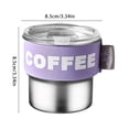 thumbnail image 2 of Glass&Bottle Insulated Coffee Cup 400ML with Lid Stainless Steel Travel Mug Leak Proof -Spill Inner Elastic Sleeve for Home Car, 2 of 7