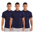 thumbnail image 2 of MSemis 3 Pack Men's Casual Mock Turtleneck Pullover Tops Short Sleeve Slim Fit T-Shirts Basic Solid Color Tees Blue M, 2 of 7