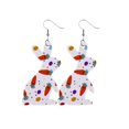 thumbnail image 1 of Creative Easter Leather Earrings Colorful Eggs Party Rabbit Happy Easter Day Decor Bunny Ester Parti Girls Gifts, Style 22, 1 of 3