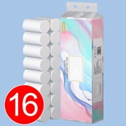 XYAIYT 16 Roll 4 Layer Toilet Paper Pack High Capacity Soft Strong Absorbent for Home Office Versatile as Hand Towels and Cleaning Cloths Budget Friendly Eco Conscious
