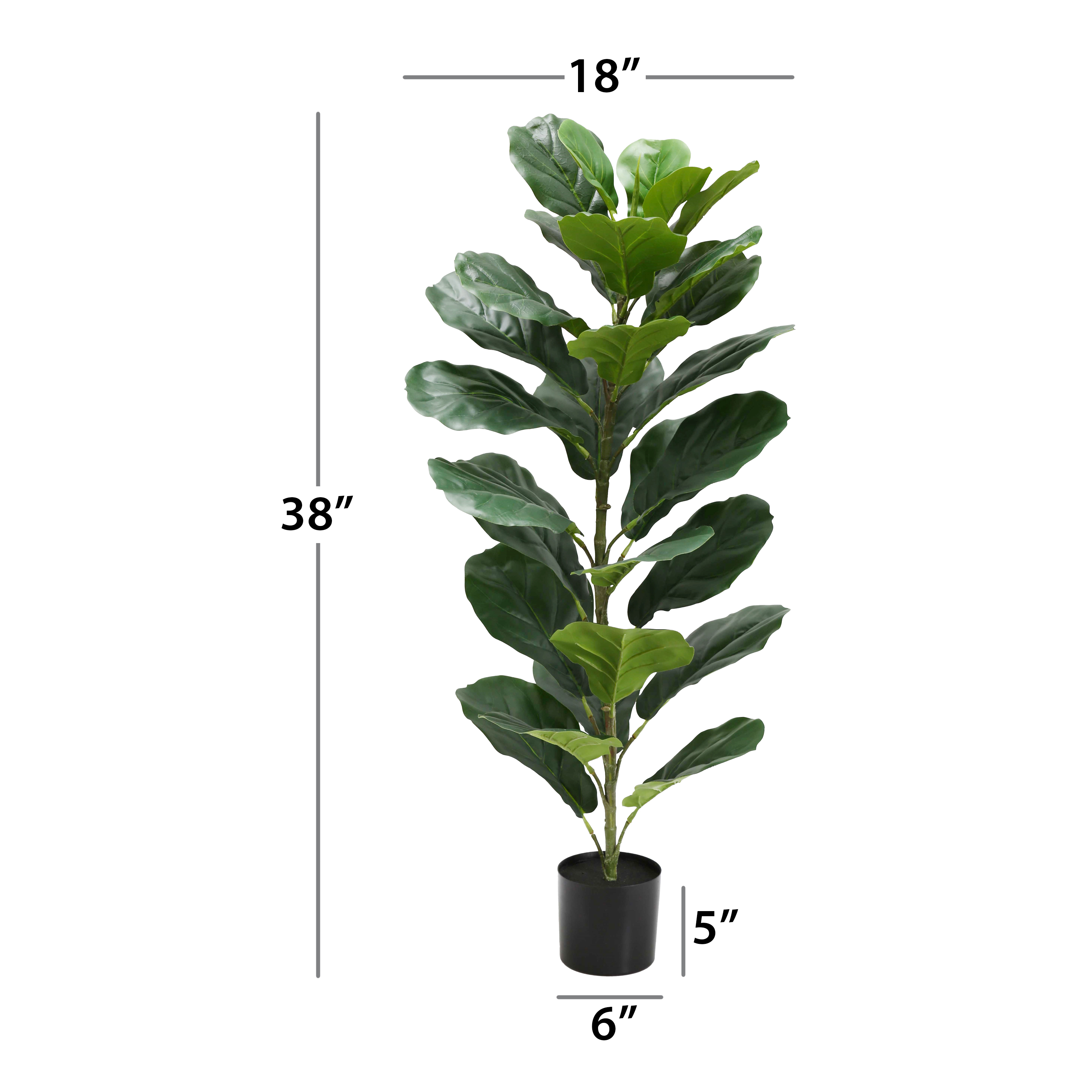 Pot d'arbre artificiel Mainstays à feuilles de figuier
