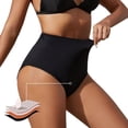 thumbnail image 4 of GDREDA Women's High Waisted Swimsuit Bottoms Full Coverage Basic Bikini Bottom Bathing Suit Black,XL, 4 of 4