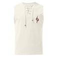 thumbnail image 1 of Tank Top for Men, Men Summer Drawstring Pocket Solid Color Printed Sleeveless Tank Top Casual Shirt, 1 of 3