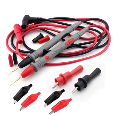 NICE-POWER 8 pcs 1000V 20A Digital Multimeter Test Leads Kit Banana Plugs 4-in-1 Set penetrating probe 43"