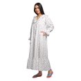 thumbnail image 2 of Moomaya Robe de Nuit Maxi à Manches Longues Imprimée Boutonnée en Coton, 2 of 5
