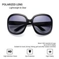 thumbnail image 2 of Mistaha Lunettes Surdimensionnées pour Femmes avec Forte Protection contre la Lumière Classiques Vintage Grande Monture Lunettes pour Dames Mode Rétro Extérieur Conduite Lunettes 3113Bright Black, 2 of 8