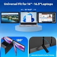 thumbnail image 2 of Triple Laptop Screen Extender,Portable Dual Monitor Second Screen Travel 14" 1080P IPS for 13-16.5" Laptops with USB-C Port,Plug and Play Attachment for Windows/Mac/Android/Switch/PS5/Xbox, 2 of 9
