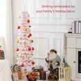 thumbnail image 4 of HOMCOM Arbre de Noël Artificiel de 5 Pieds avec Branches Réalistes Rose, 4 of 9