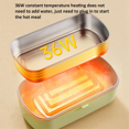 thumbnail image 4 of Portable Heating Lunch Box with 304 Food Grade Stainless Steel Container 0.9L Self Heating Warmer Container for Office, 4 of 8