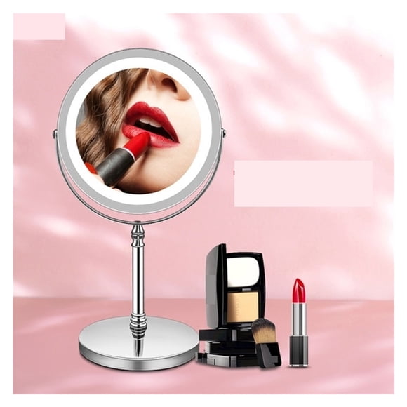 7 Inch 10x Magnification Makeup Mirror Dual Two Sided Round Shape Rotating Cosmetic Mirror Stand Magnifier Mirror ,Widely Use
