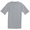 thumbnail image 1 of Two-Button Baseball Jersey M Athletic Heather, 1 of 1