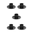 thumbnail image 1 of Thinsony Pillar Candle Holder Candlelight Home Decor Party for Dining Christmas Black Small 5Set, 1 of 6