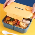 thumbnail image 1 of EGNMCR Kitchen Essentials Kitchen Gadgets Heat Resistance Lunch Box Leak Proof Sealed Compartment Lunch Box Microwave And Freezer Safe Individual Compartments For Food Storage lunch boxes, 1 of 6