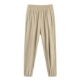 thumbnail image 2 of AherBiu Pantalon de Golf pour Femmes Taille Haute Extensible Séchage Rapide Léger Pantalon de Randonnée et de Course en Plein Air avec Poches Zippées, 2 of 5
